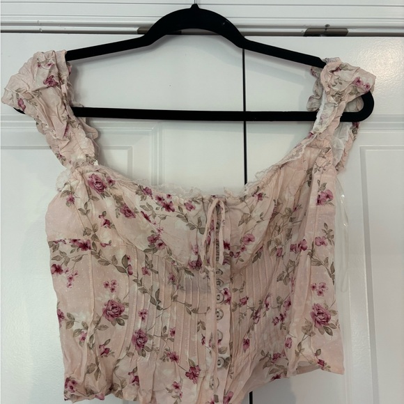Princess Polly Tops - Princess Polly Floral Pink Women's Top